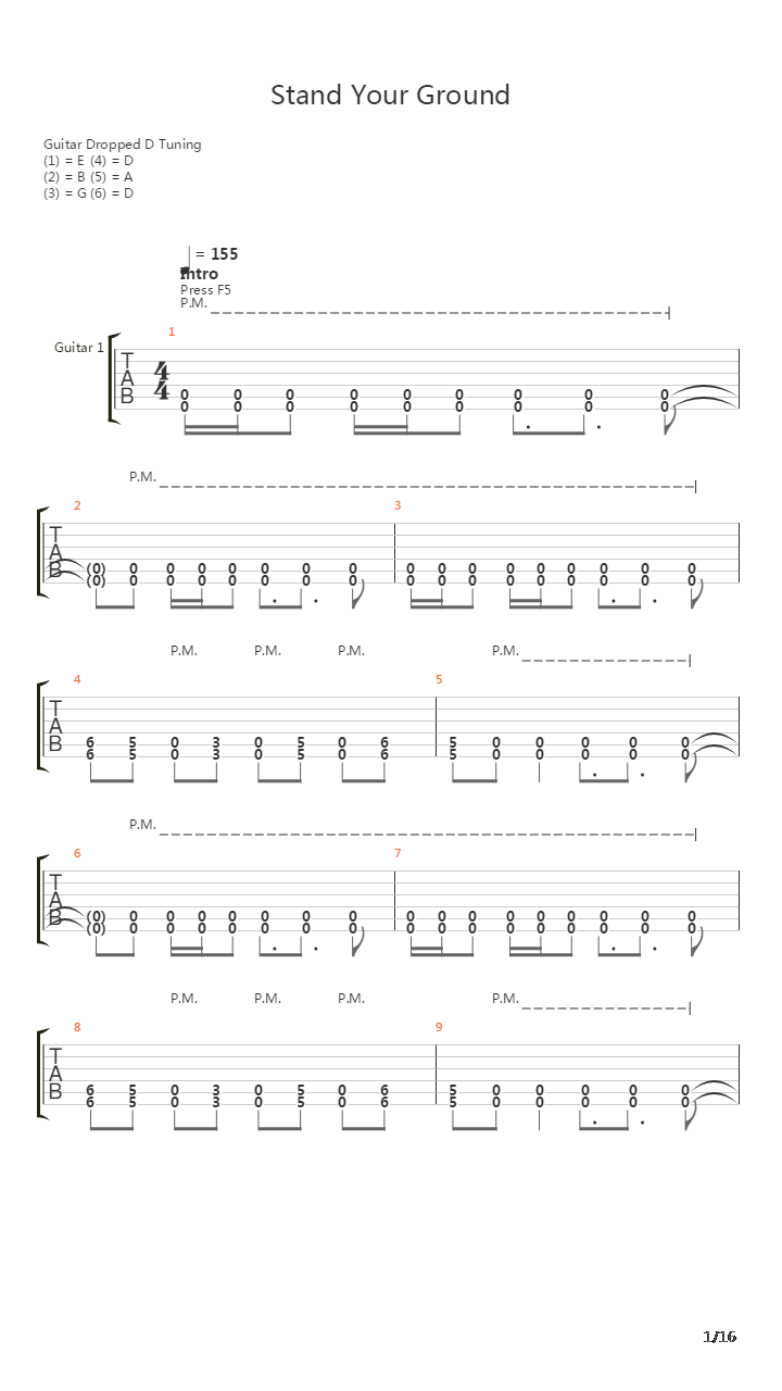Stand Your Ground吉他谱