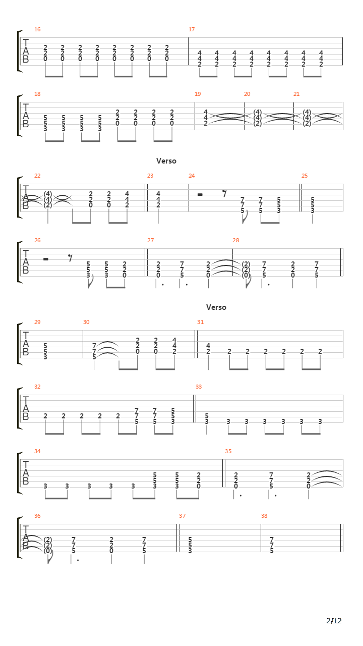 Cobarde吉他谱