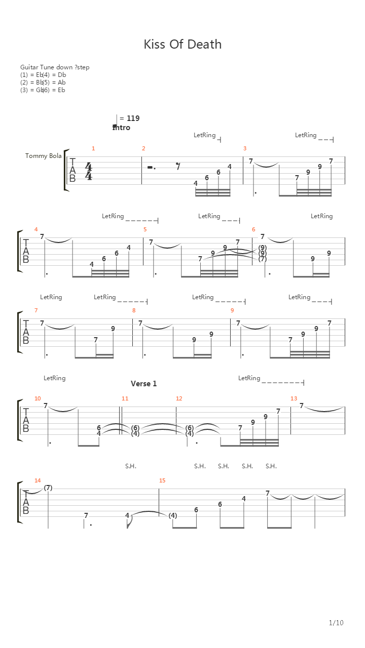 Kiss Of Death吉他谱
