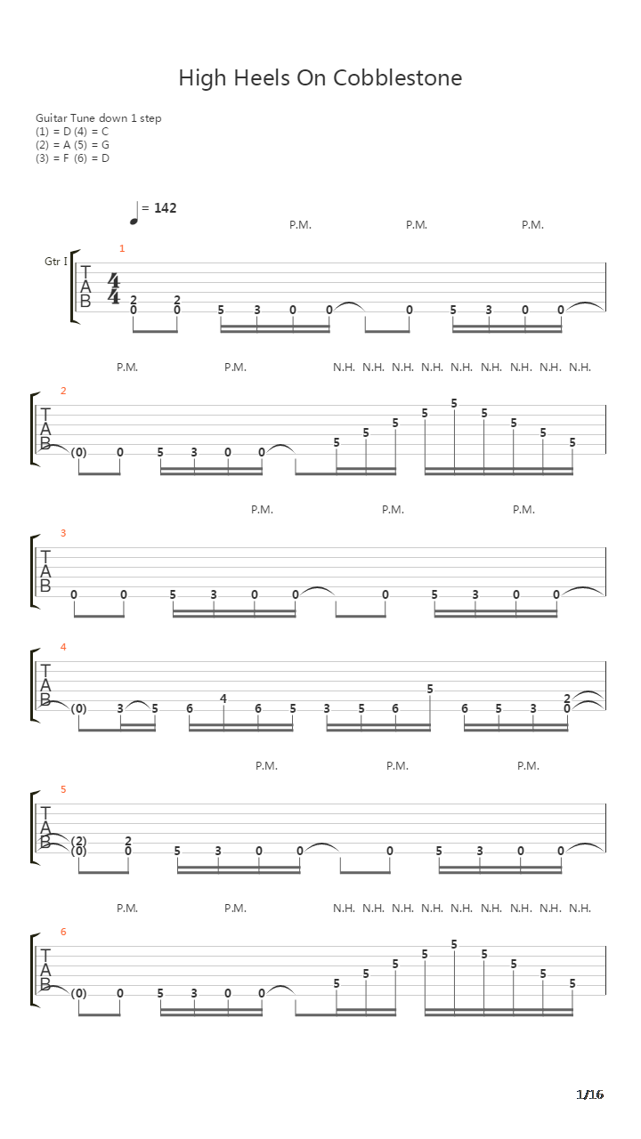 High Heels On Cobblestone吉他谱