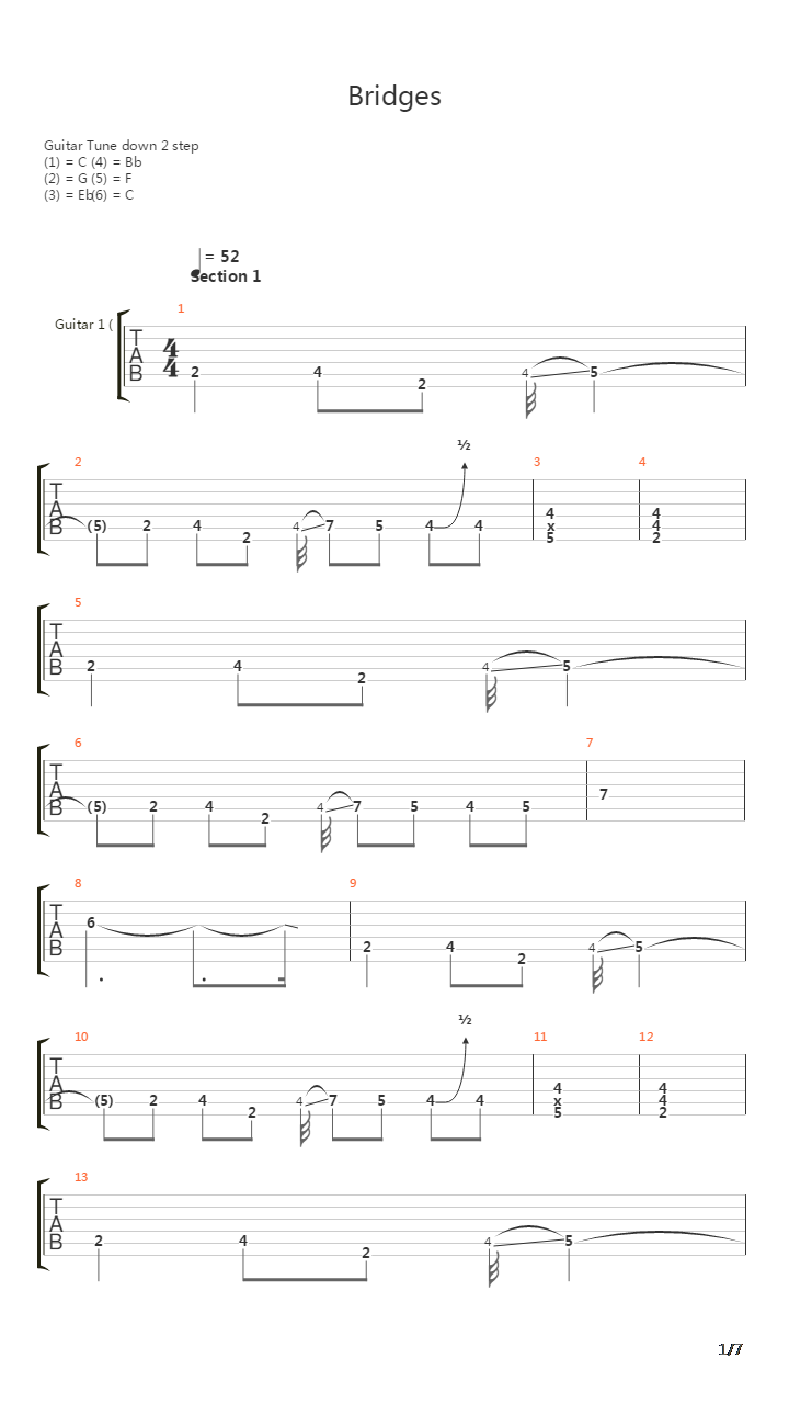Bridges吉他谱
