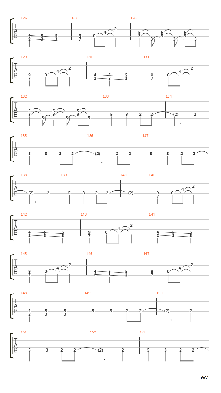 Echoes吉他谱