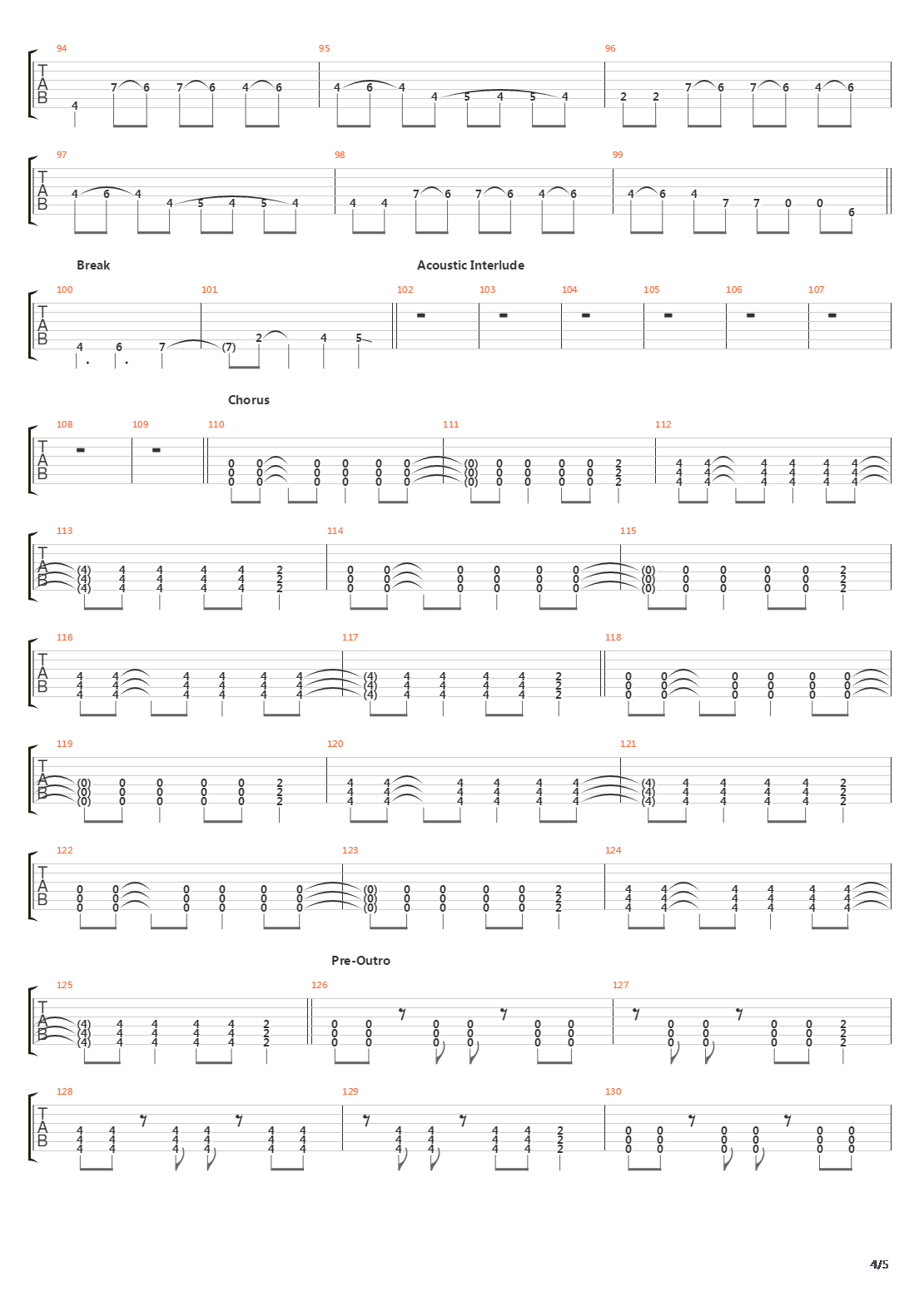 Paradigm吉他谱