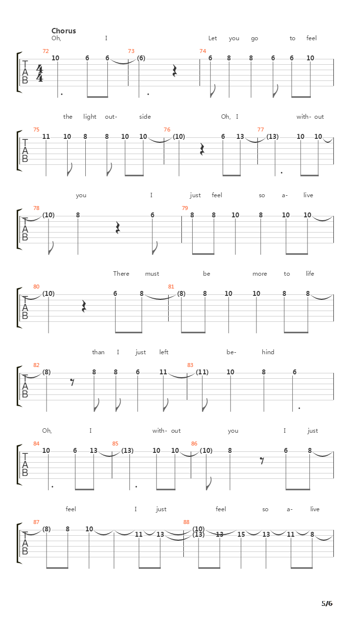 Without You吉他谱