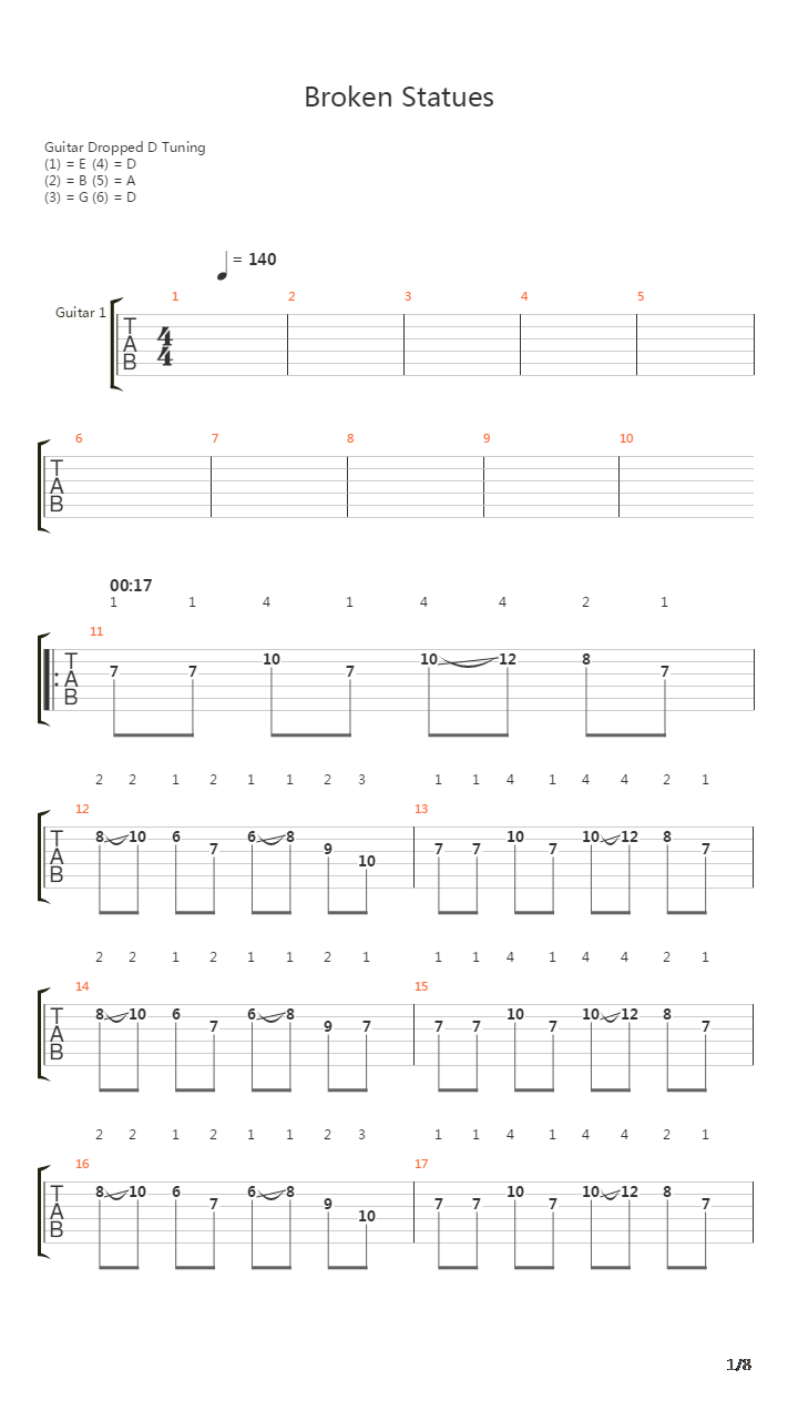 Broken Statues吉他谱
