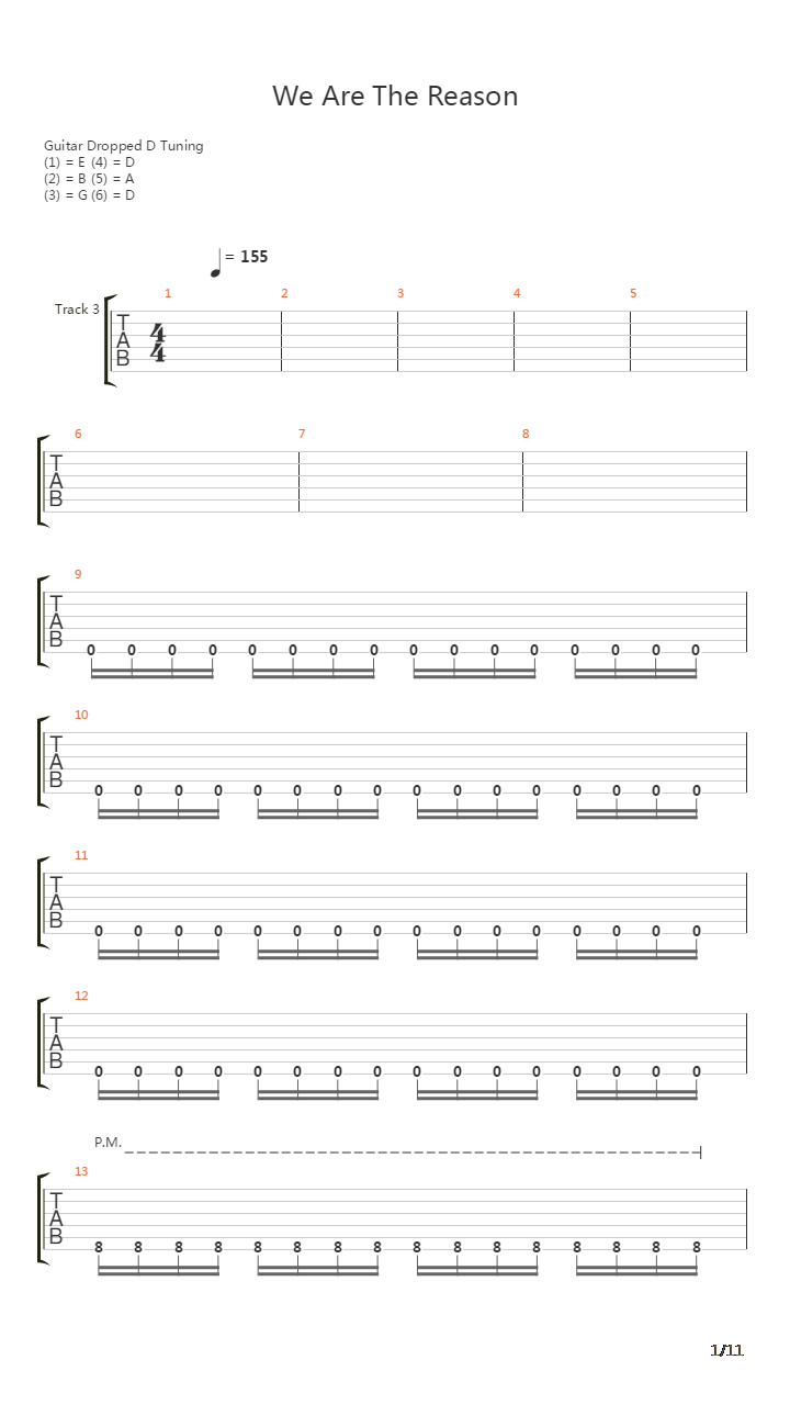 We Are The Reasons吉他谱