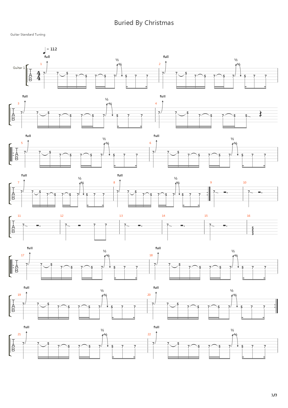 Buried By Christmas吉他谱