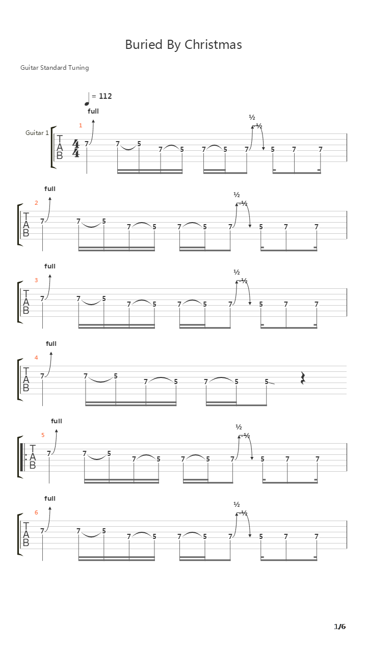 Buried By Christmas吉他谱
