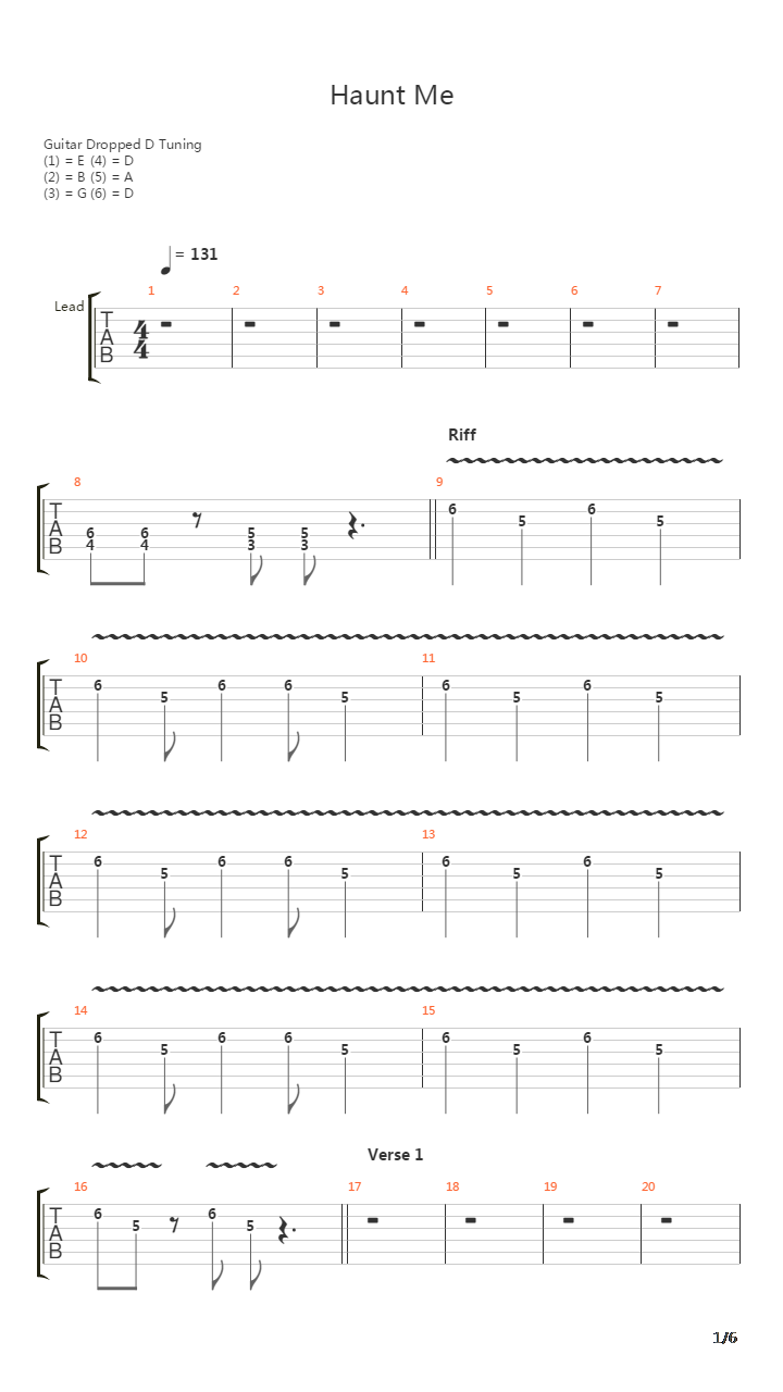 Haunt Me吉他谱