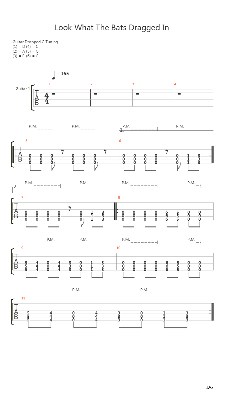 Look What The Bats Dragged In吉他谱