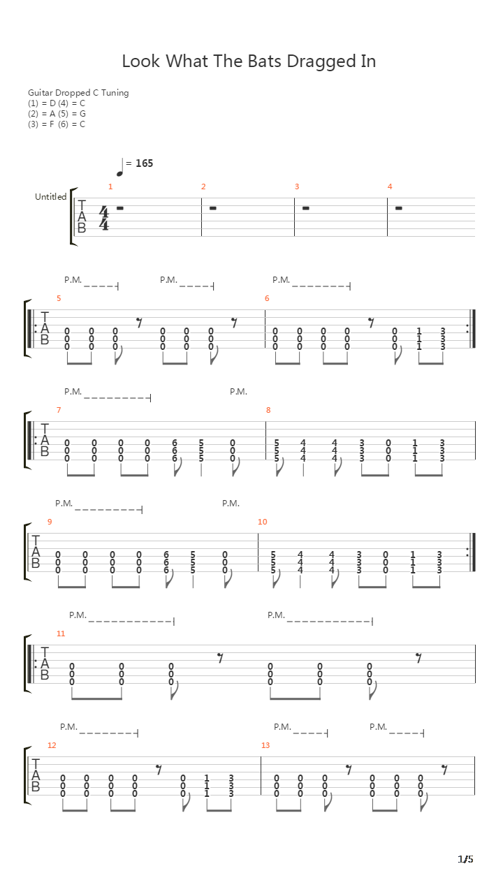 Look What The Bats Dragged In吉他谱