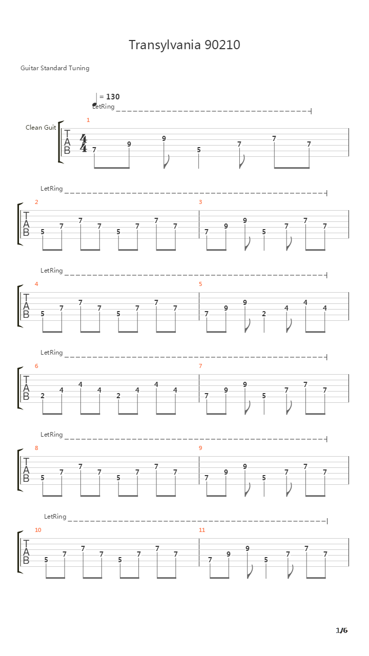 Transylvania 90210吉他谱