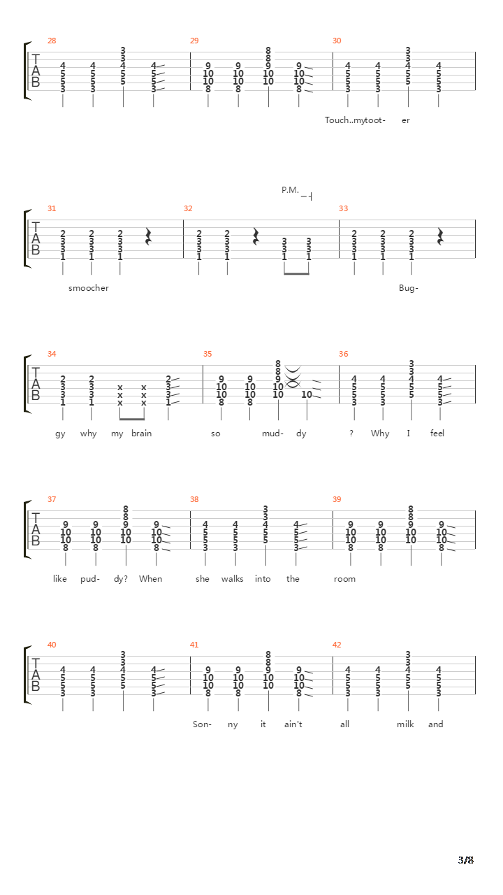 Touch My Tooter吉他谱