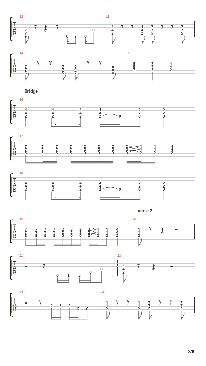 Cnr吉他谱