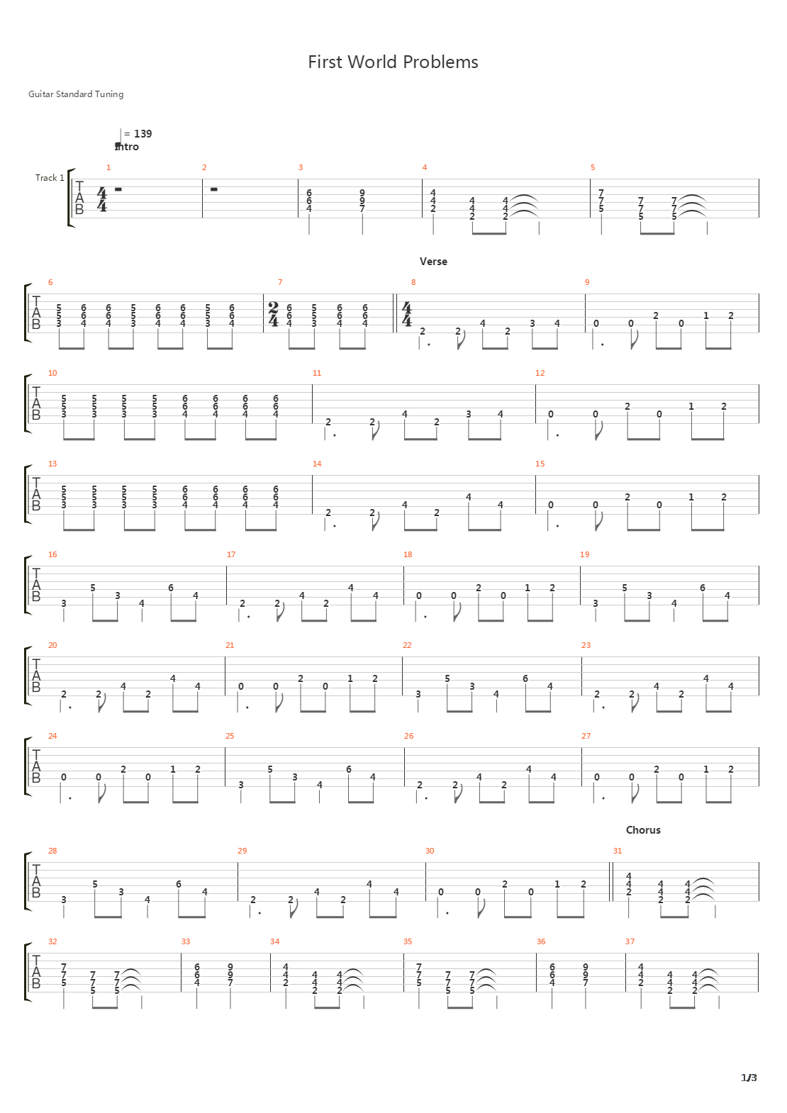 First World Problems吉他谱