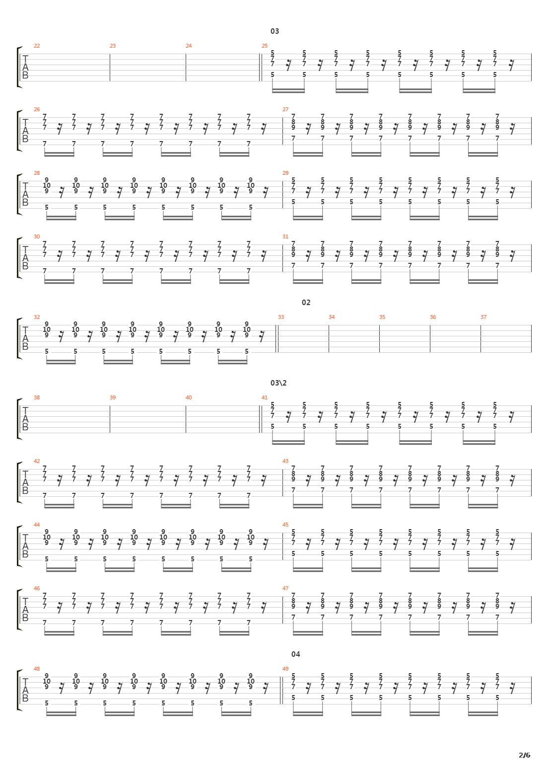 1000 Tage吉他谱