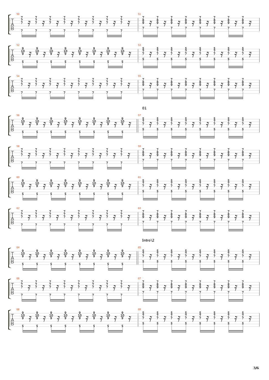 1000 Tage吉他谱