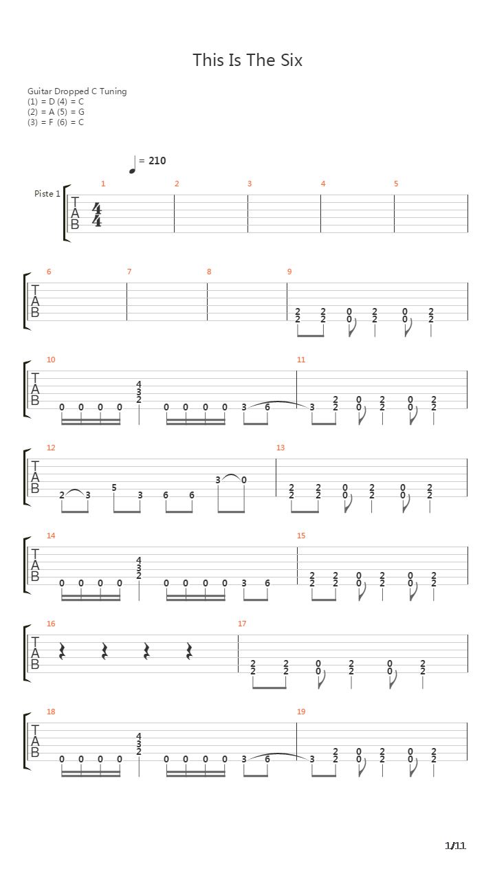 This Is The Six吉他谱