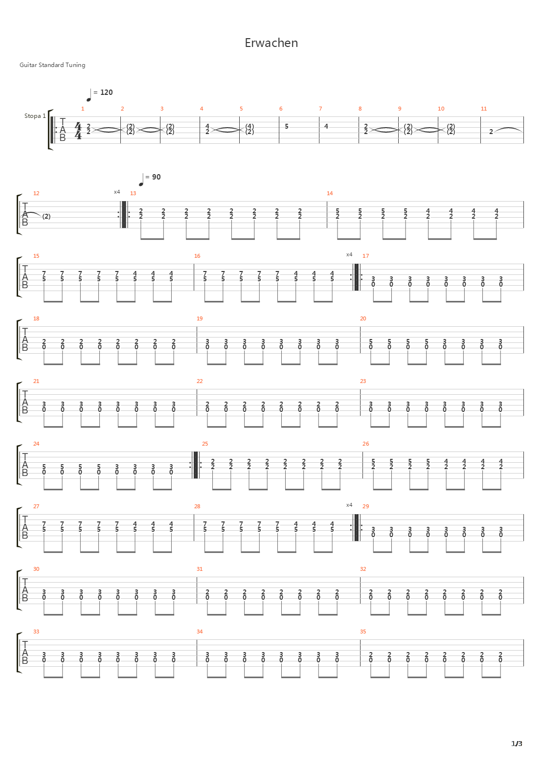 Erwachen吉他谱