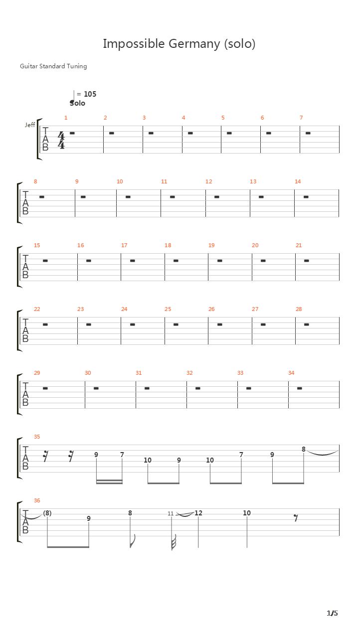 Impossible Germany吉他谱