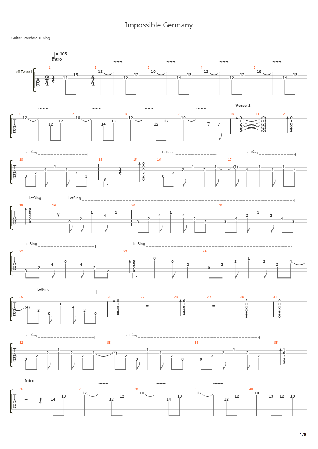Impossible Germany吉他谱