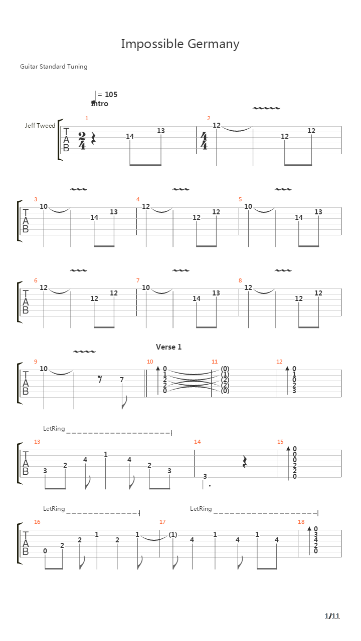 Impossible Germany吉他谱