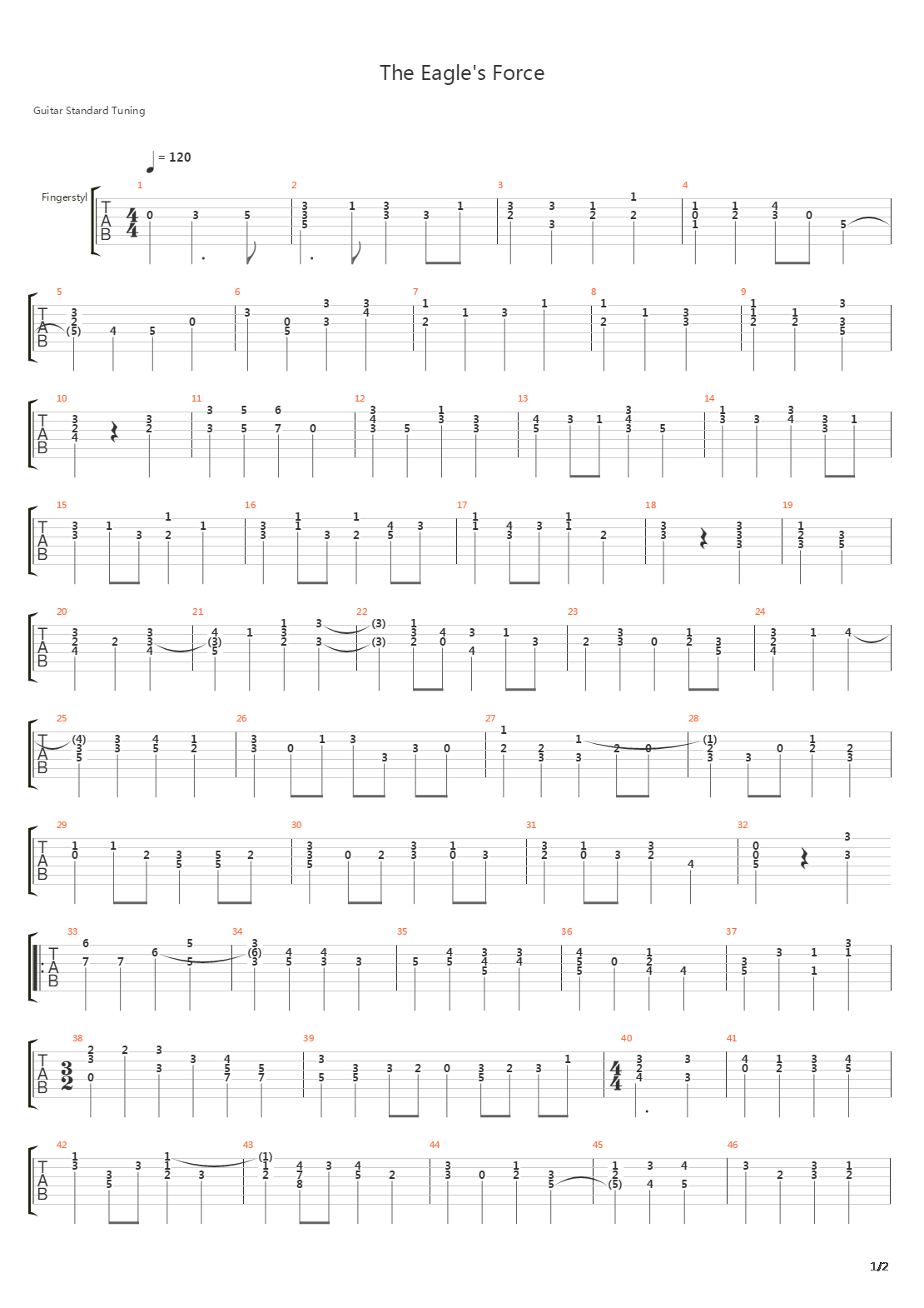 The Eagles Force吉他谱