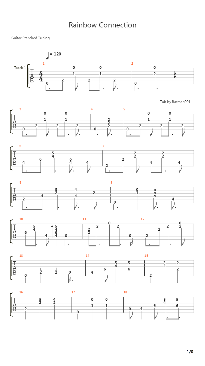 Rainbow Connection吉他谱