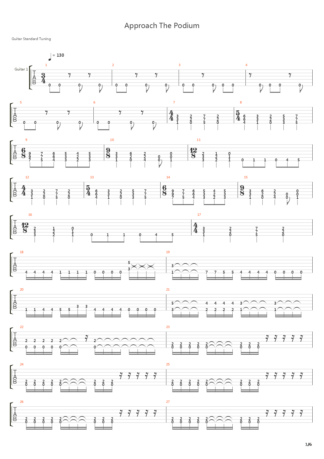 Approach The Podium吉他谱