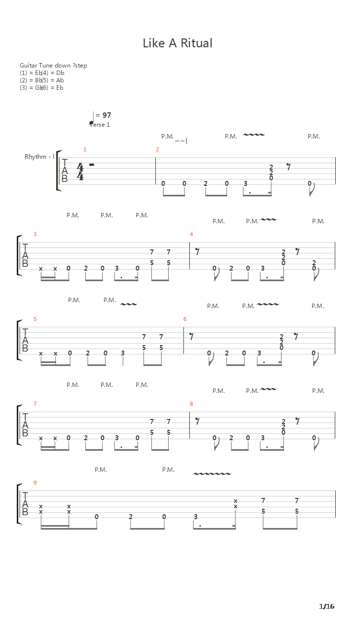 Like A Ritual吉他谱