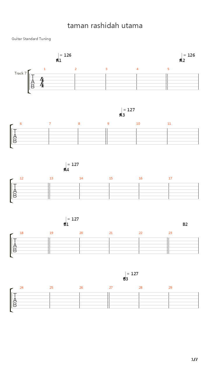 Taman Rashidah Utama吉他谱