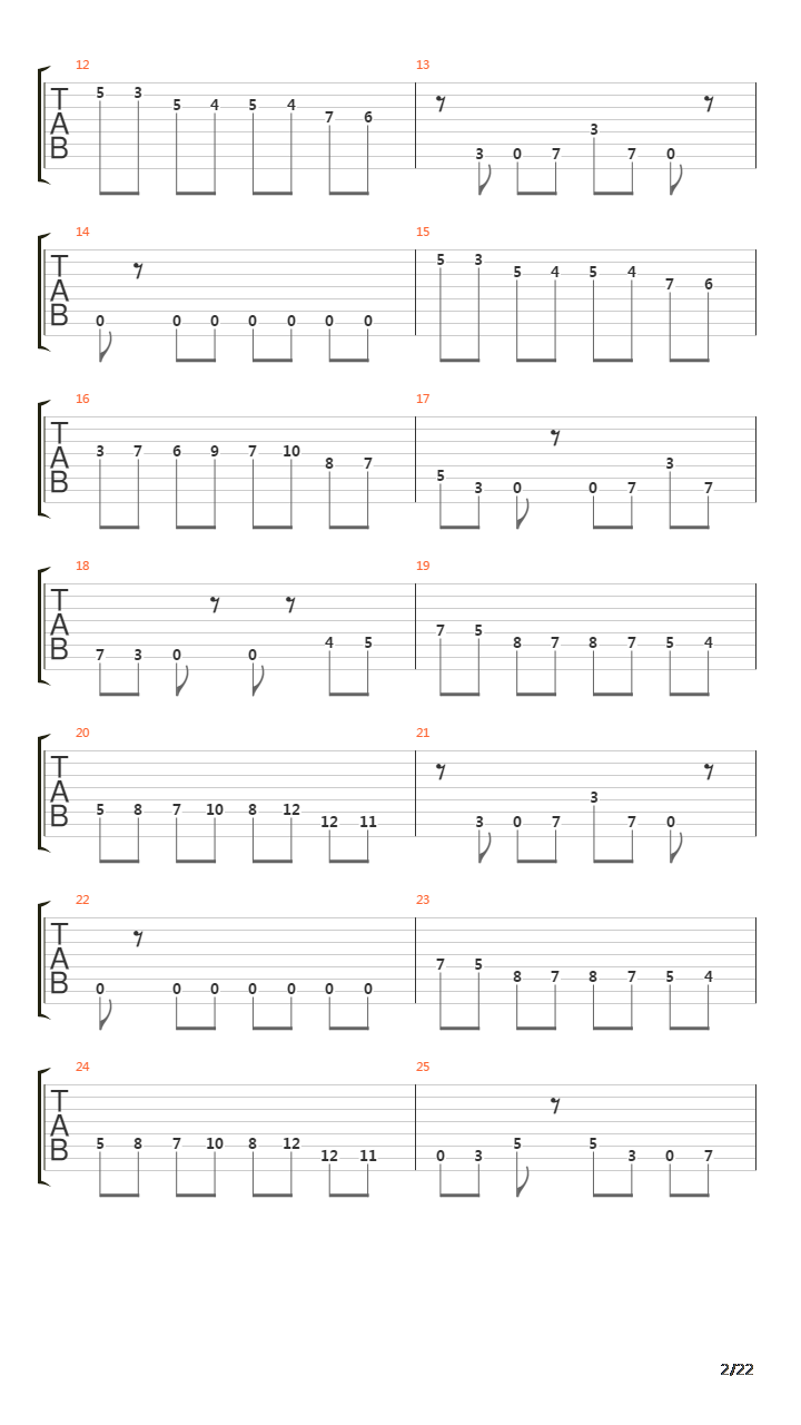 Hegira吉他谱