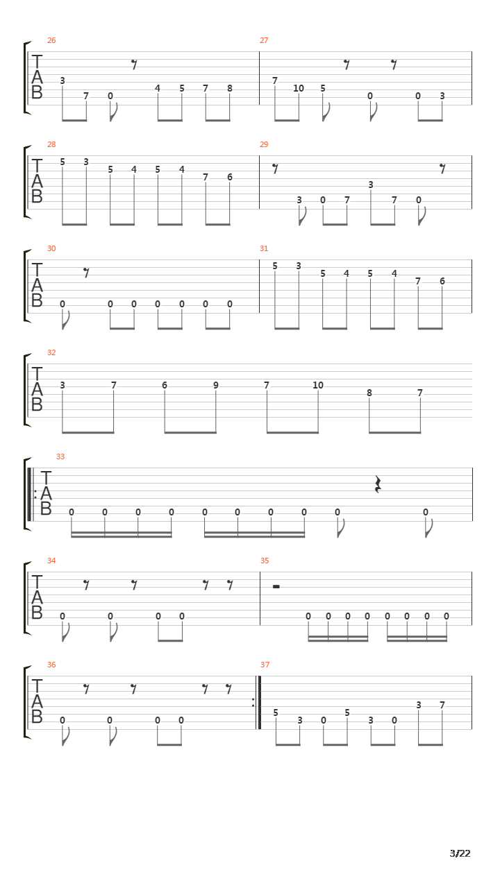 Hegira吉他谱