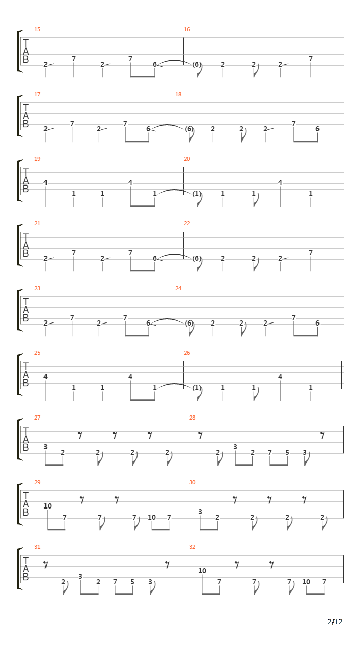 Solace吉他谱