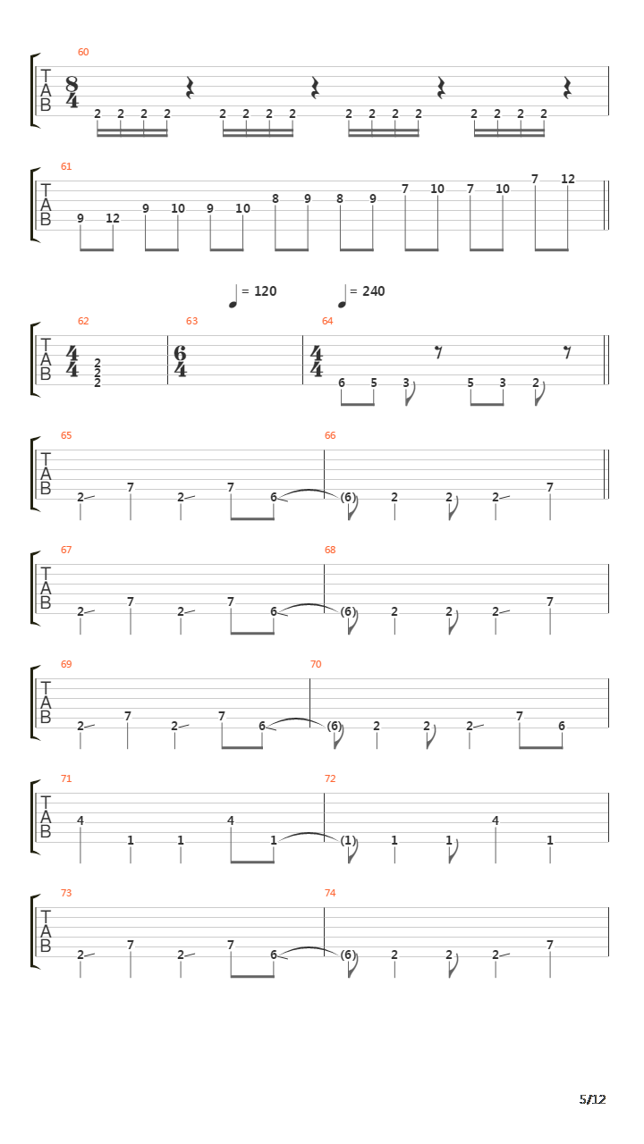 Solace吉他谱