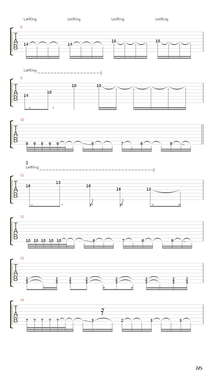 Terminal吉他谱