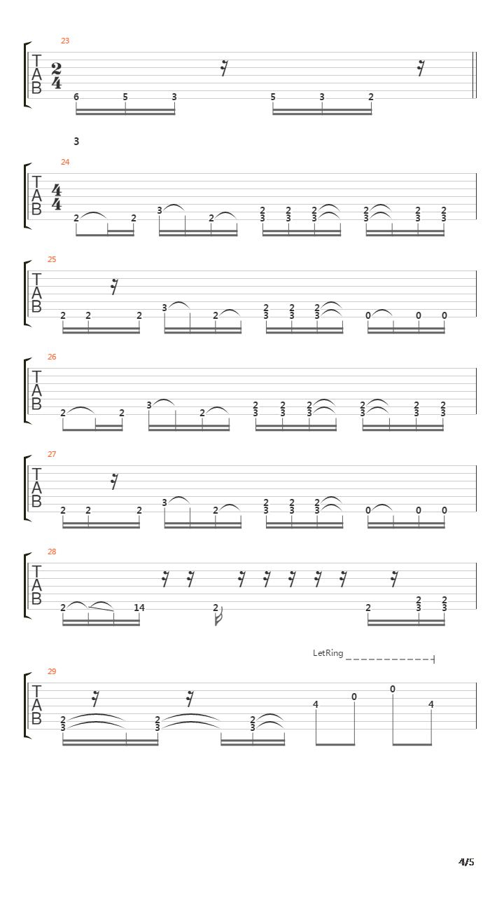 Terminal吉他谱