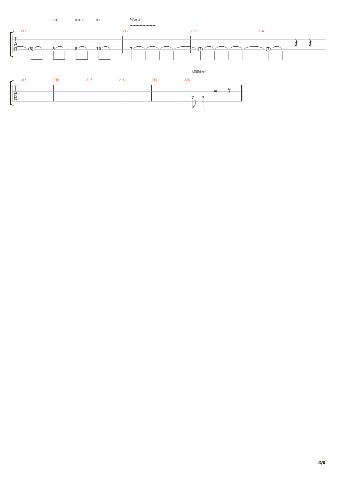 Kopfschuss吉他谱