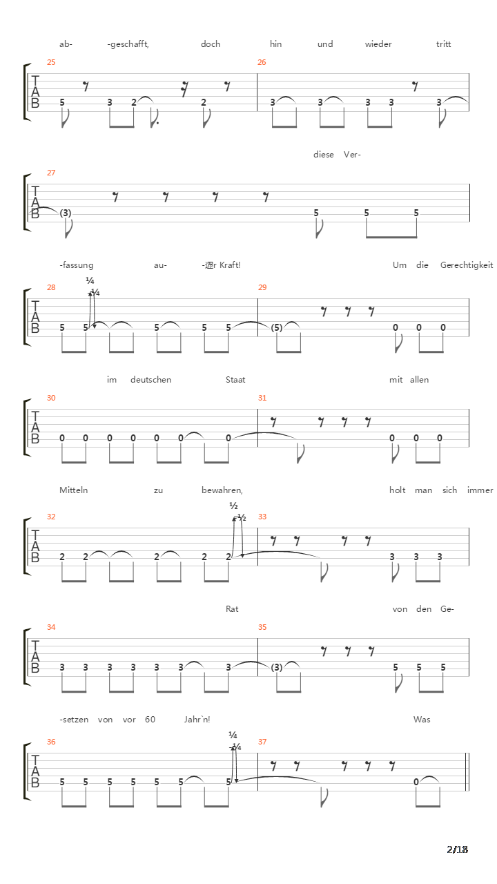 Kopfschuss吉他谱