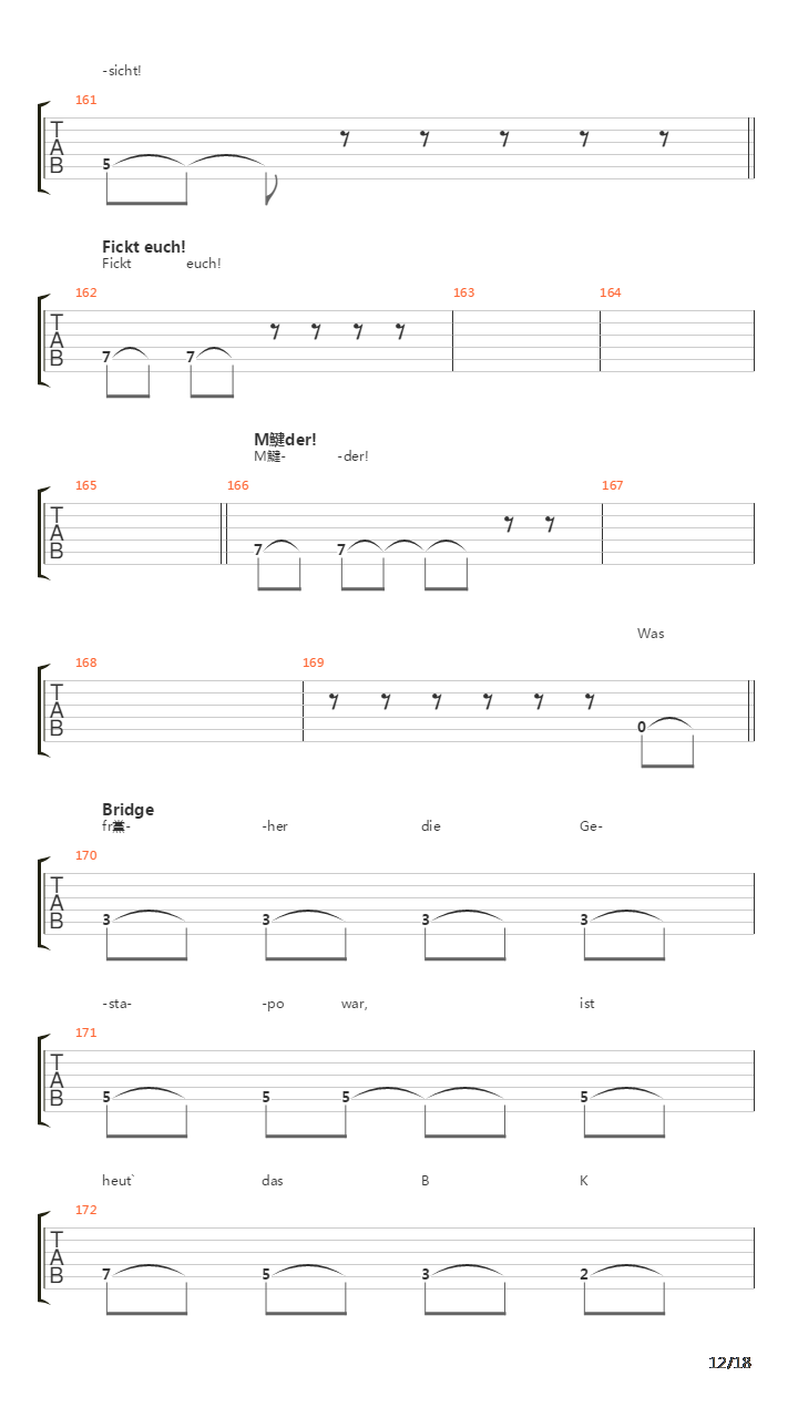 Kopfschuss吉他谱