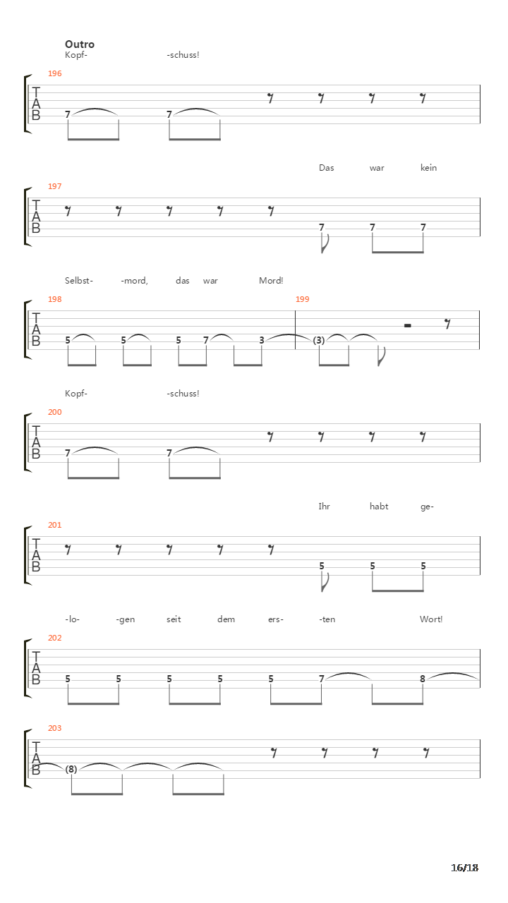 Kopfschuss吉他谱