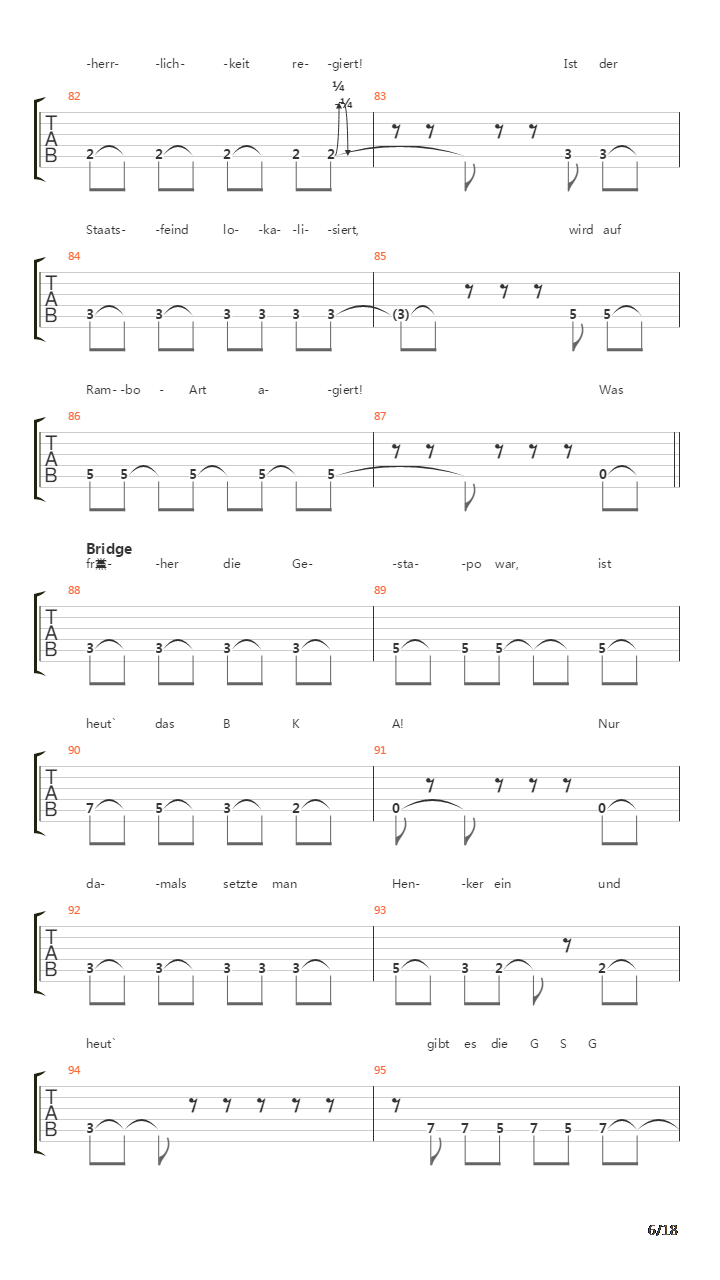 Kopfschuss吉他谱