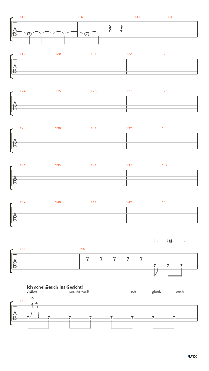 Kopfschuss吉他谱