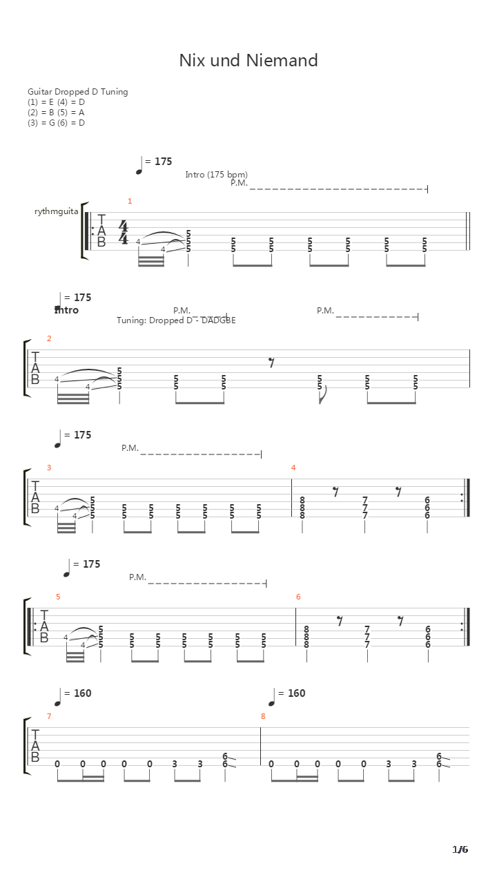 Nix Niemand吉他谱