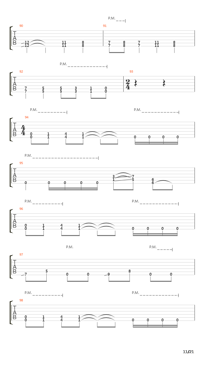 The Seven Braids Of Samson吉他谱