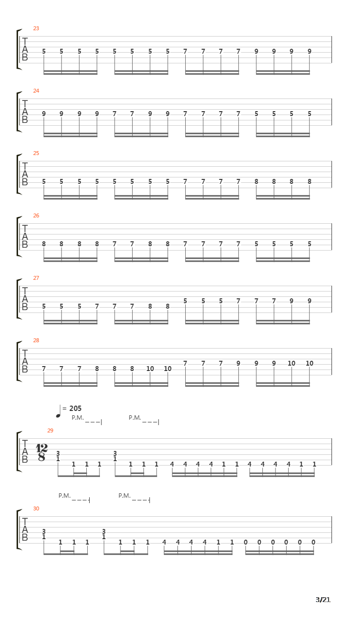 The Seven Braids Of Samson吉他谱