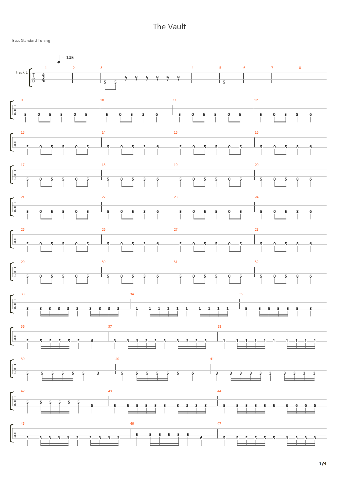 The Vault吉他谱