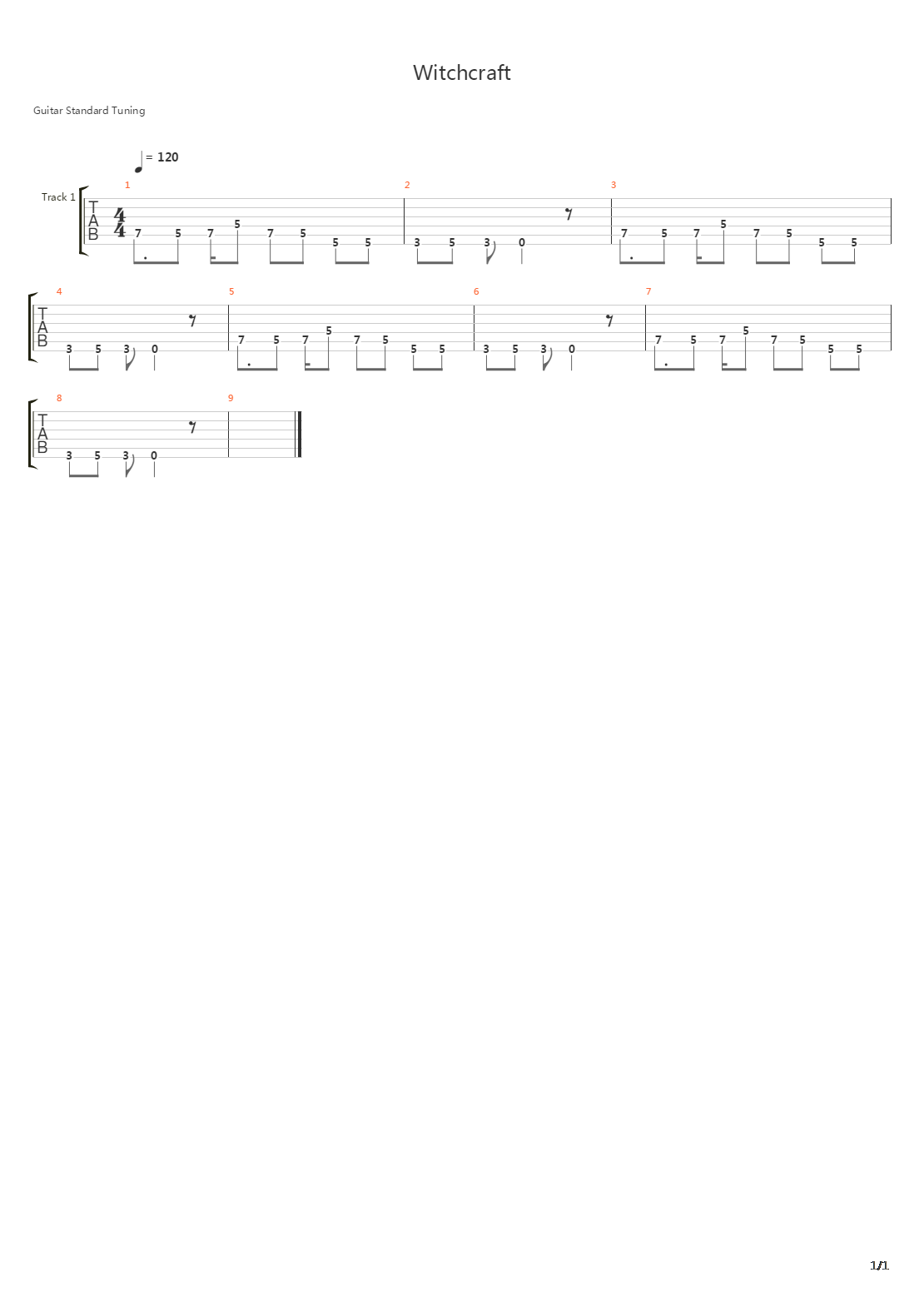 Witchcraft吉他谱