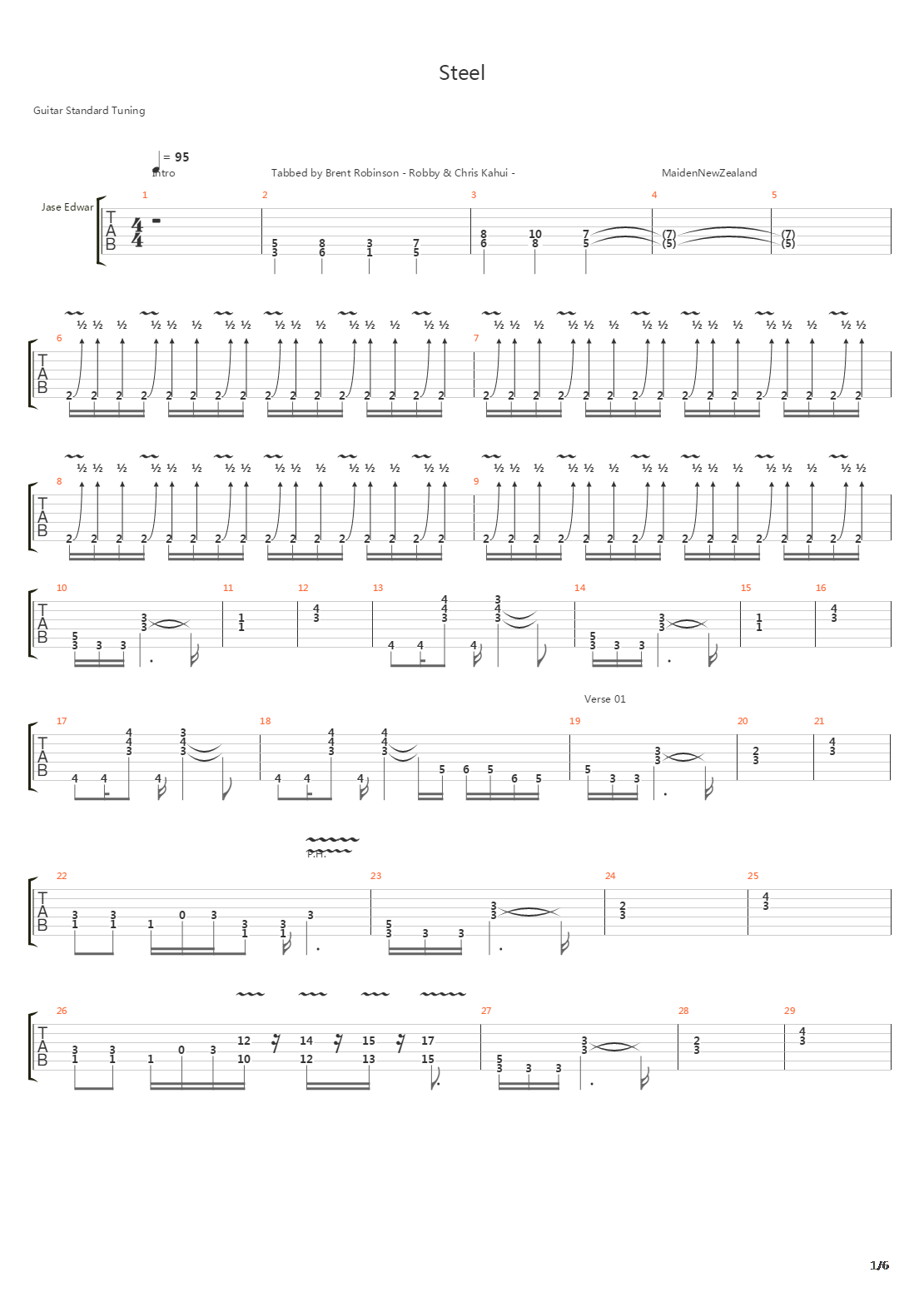 Steel吉他谱