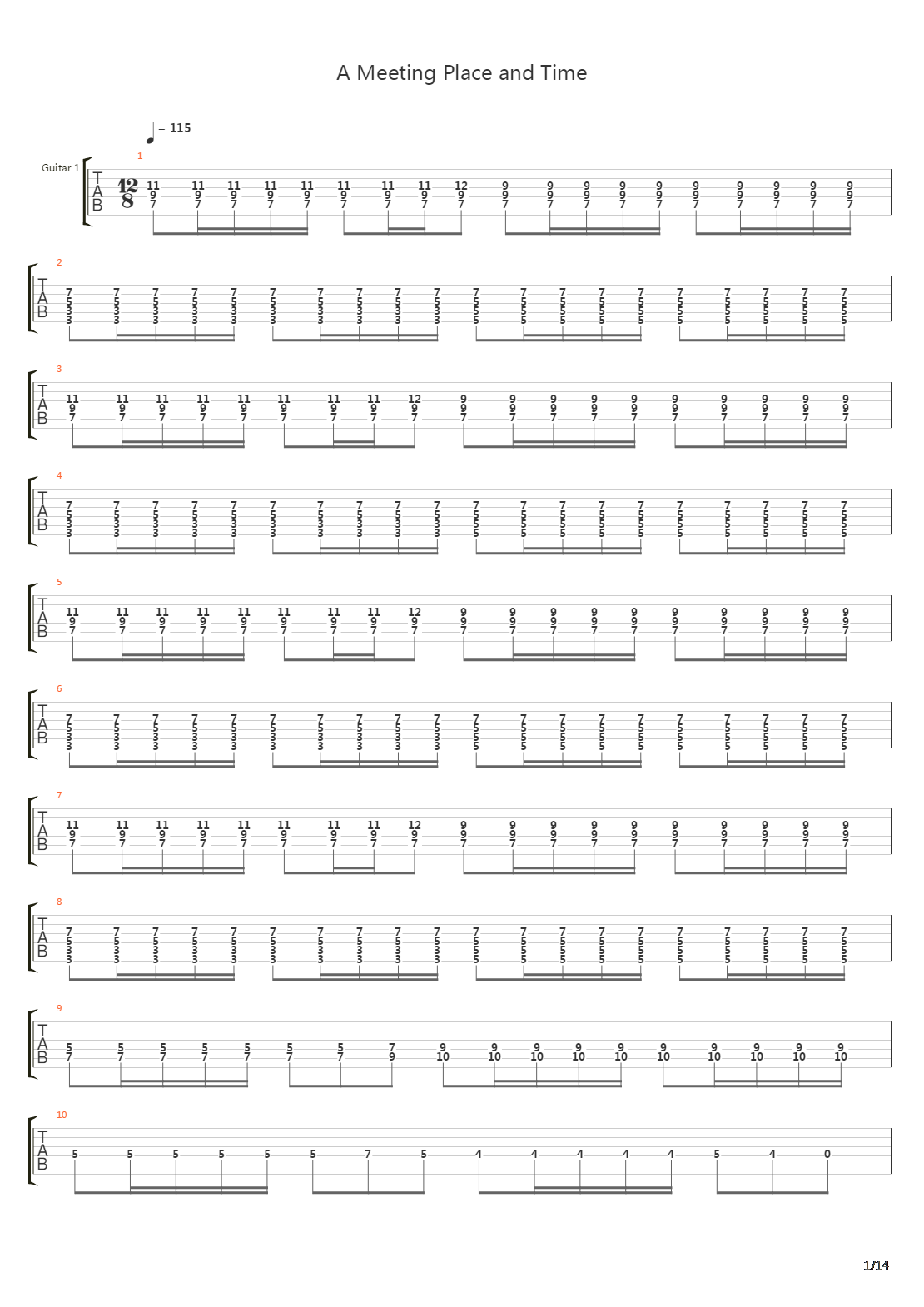 A Meeting Place And Time吉他谱